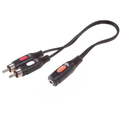 Vivanco Audio Adapter 2x Cinch Stecker <-> 3.5 mm Klinken-Kupplung von Vivanco