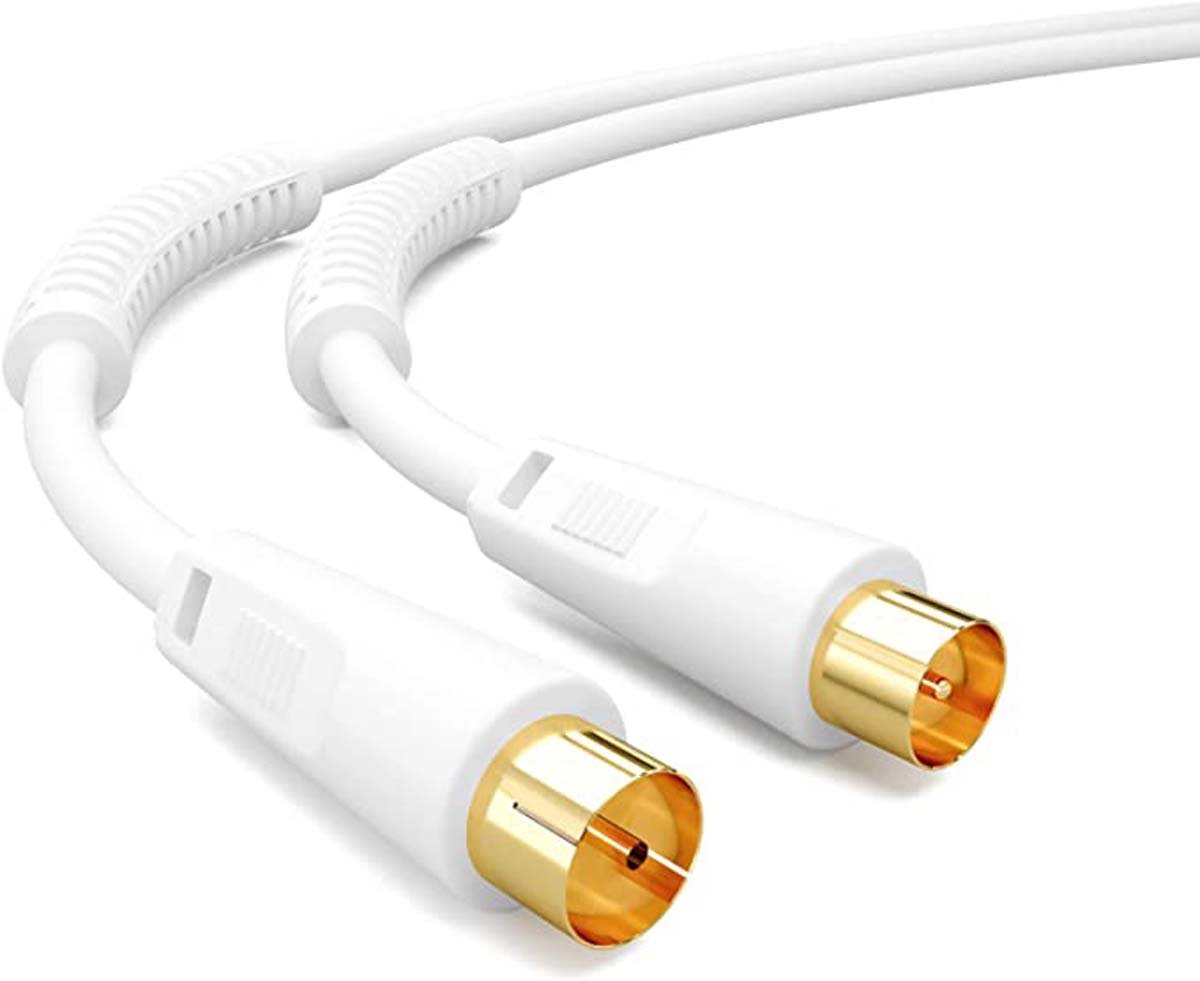 Vivanco Audio- & Video-Kabel, Antennenkabel, (500 cm), vergoldet, 90dB von Vivanco