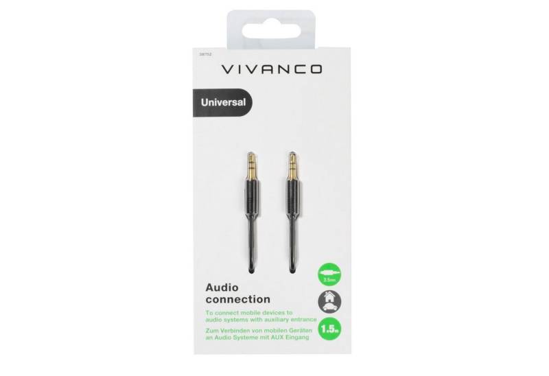 Vivanco Audio- & Video-Kabel, Audiokabel, Klinken Kabel (150 cm) von Vivanco