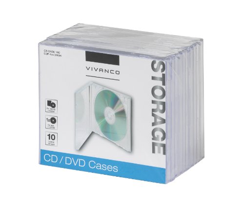 Vivanco CD/DVD Jewel Case (10-er Pack) transparent von Vivanco