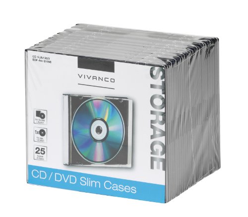 Vivanco CD/DVD Slim Case (25-er Pack) schwarz von Vivanco