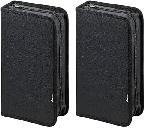 Vivanco CD/DVD-Tasche Oxfort Nylon, Blue-ray Case, Wallet, Ordner für 96 CDs schwarz (Packung mit 2) von Vivanco