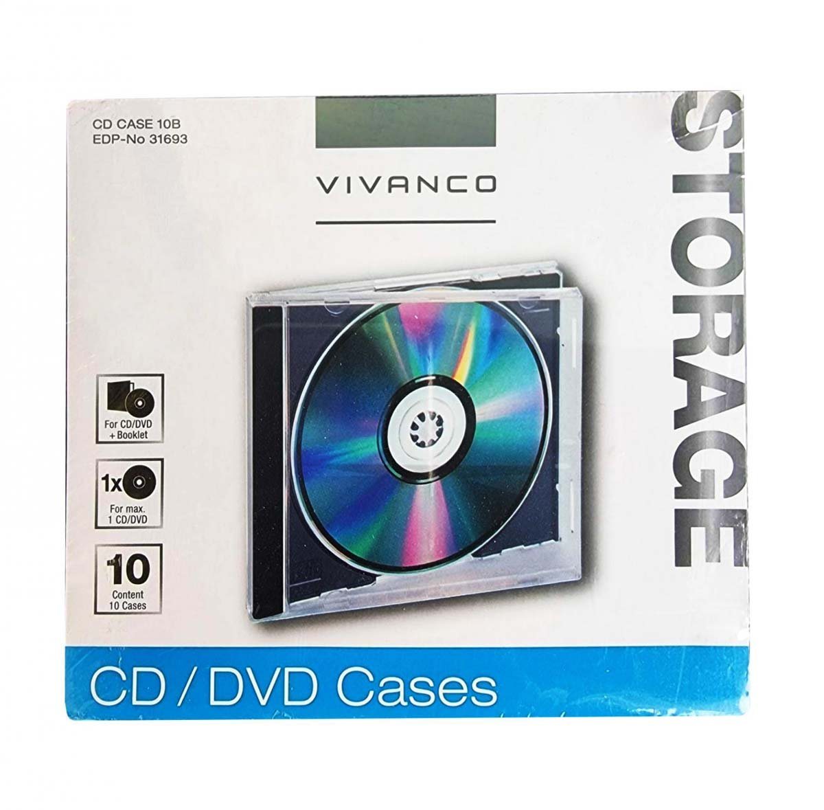 Vivanco CD-Hülle, 10 CD/DVD Slim Pack Vivanco CD-Hülle, 10 CD/DVD Slim Pack von Vivanco