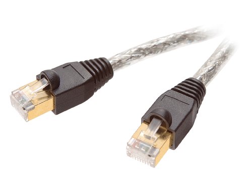 Vivanco Cat 6 Netzwerkkabel 1:1 verschaltet mit vergoldeten Kontakten und doppelt geschirmt, RJ45 Stecker 10.0 m transparent von Vivanco