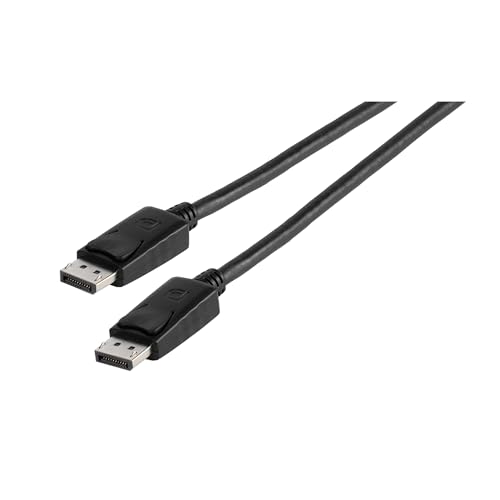 Vivanco DisplayPort Kabel (1,8 m, Stecker auf Stecker) schwarz von Vivanco