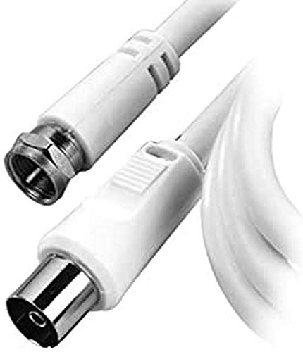 Vivanco Empfängeranschlusskabel (F-Stecker auf Koaxkupplung, 5m) weiß von Vivanco