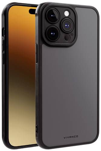 Vivanco FRSTCVVIPH15PMBK Backcover Apple iPhone 15 Pro Max Schwarz, Transparent Induktives Laden, Sp von Vivanco