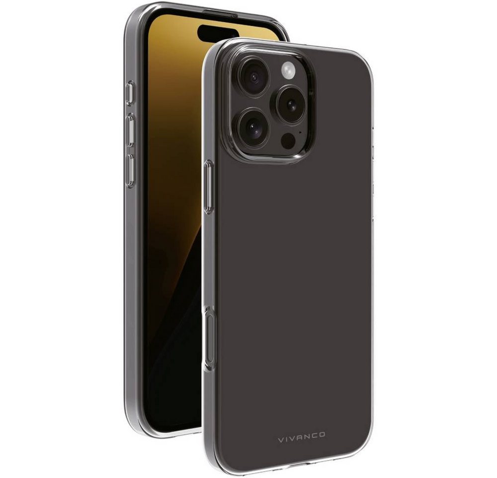 Vivanco Handyhülle Cover für iPhone 16 Pro Max, Transparen, Induktives Laden, Sanddicht, Spritzwasserfest, Staubdicht Vivanco Handyhülle Cover für iPhone 16 Pro Max, Transparen, Induktives Laden, Sanddicht, Spritzwasserfest, Staubdicht von Vivanco