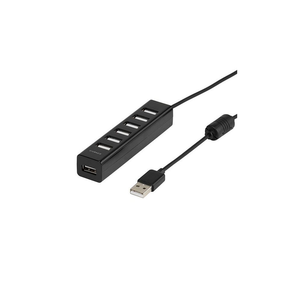 Vivanco High Speed USB 2.0 HUB, 7-port aktiv, inkl. Netzteil (36661) USB-Kabel von Vivanco