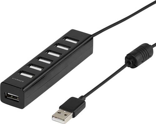 Vivanco IT-USBHUB7PWR 7 Port USB 2.0-Hub Schwarz von Vivanco