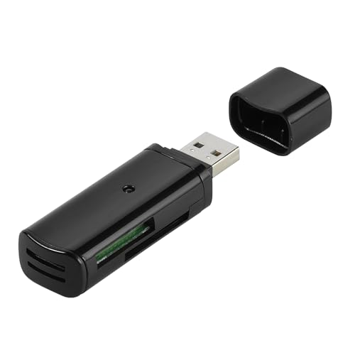 Vivanco IT-Usbcr - Kartenleser (MMC, MS Duo, MS Pro Duo, Speicherstick (MS), microSD (TransFlash), SD, SDHC, SDXC, USB 2.0, Schwarz, Sichtverpackung) von Vivanco