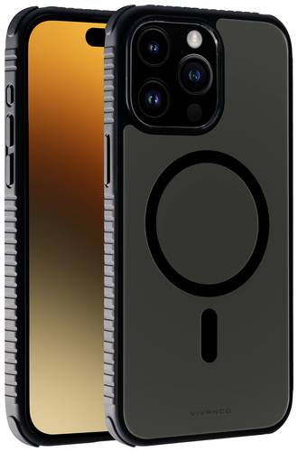 Vivanco MSECVVIPH15PMBK Backcover Apple iPhone 15 Pro Max Schwarz, Transparent MagSafe kompatibel, S von Vivanco