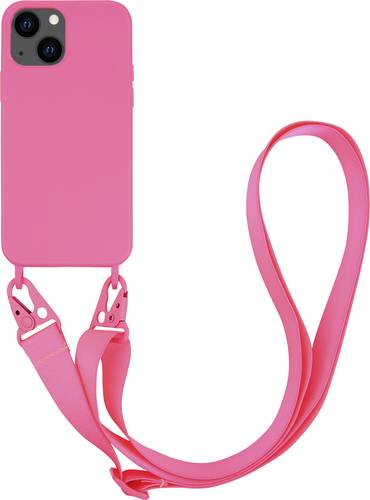Vivanco Necklace Smartphone-Kette Apple iPhone 13 Pink Induktives Laden, Stoßfest von Vivanco