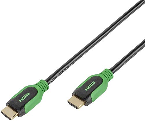 Vivanco PRO 14HDHD 075PB High Speed HDMI Kabel mit Ethernet 0,75 m (Audio Rückkanal) grün/schwarz von Vivanco