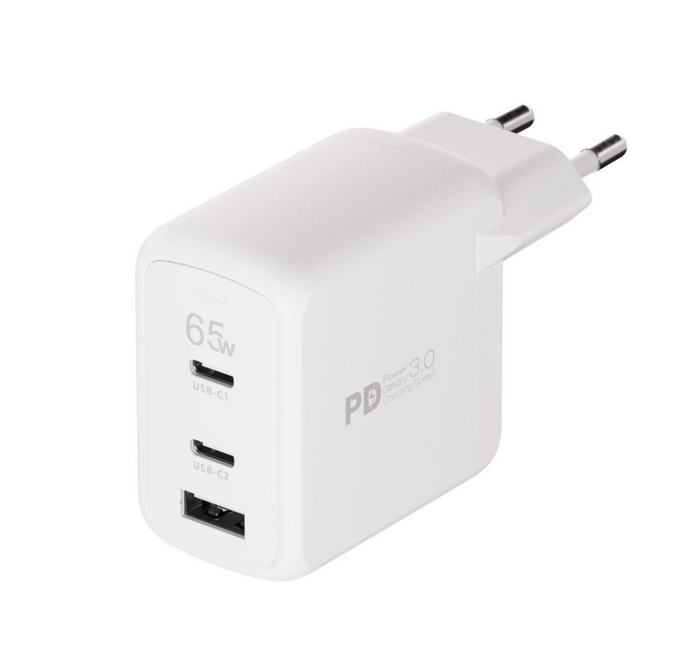 Vivanco Power Delivery 3.0 Ultra Fast Dreifach Schnellladegerät 65W (63961) USB-Ladegerät von Vivanco