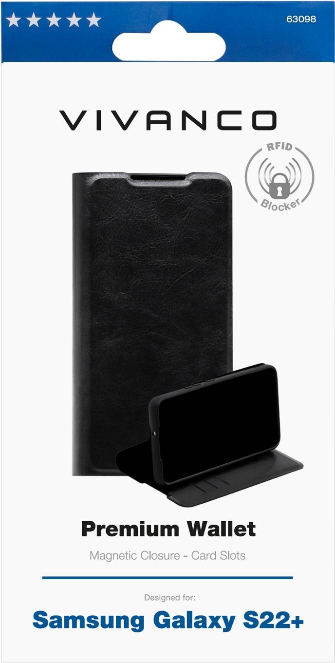 Vivanco Premium Wallet Handy-Schutzhülle 16,8 cm (6.6 ) Geldbörsenhülle Schwarz (PWVVSGS22PBK) von Vivanco