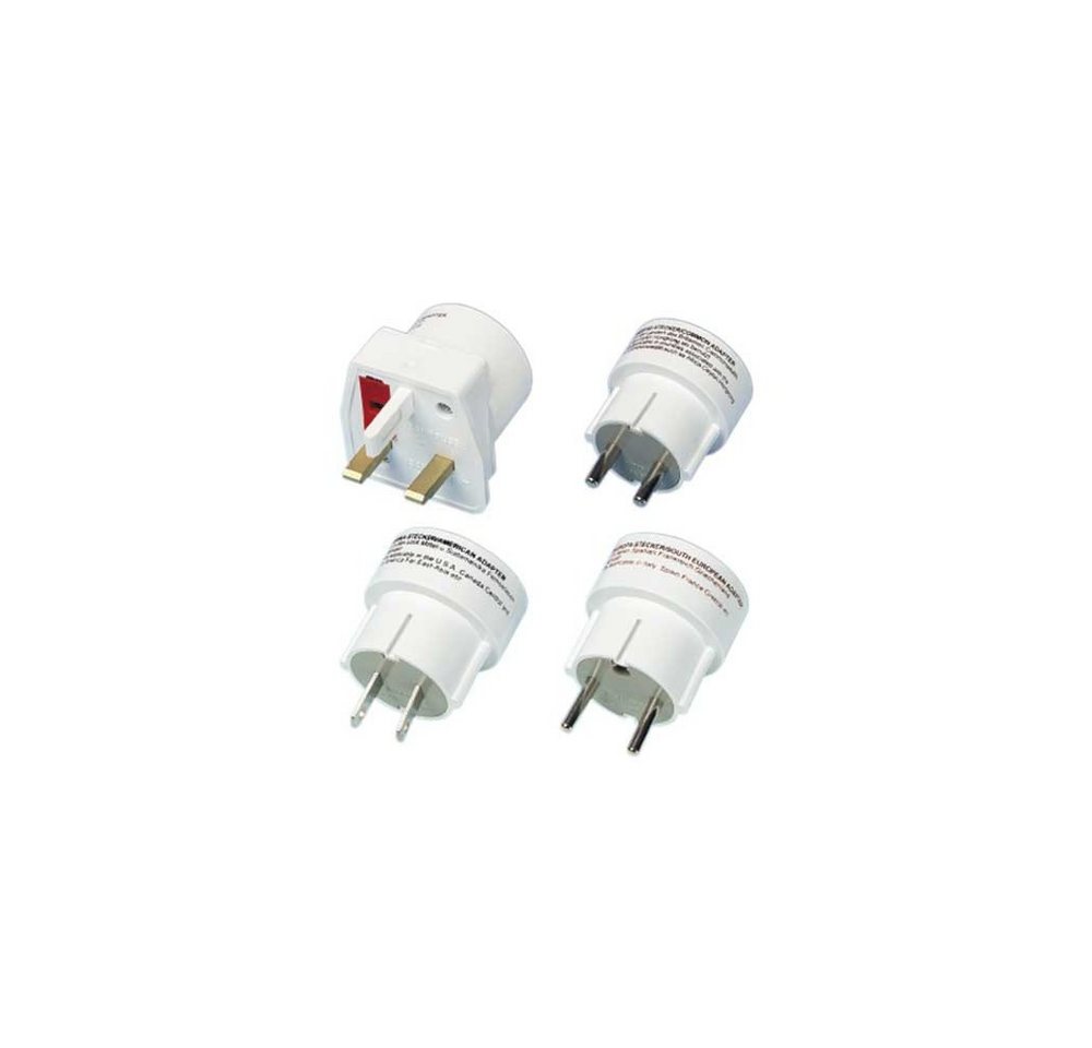 Vivanco Reisestecker Set Welt, 4 teilg (7292) Netzkabel von Vivanco