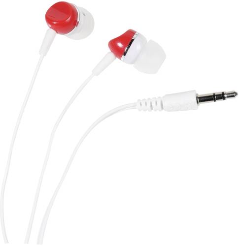 Vivanco SR 3 RED In Ear Kopfhörer kabelgebunden Weiß, Rot von Vivanco