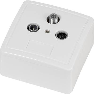 Vivanco STO AP/UP S1 Antennendose SAT, TV, UKW Aufputz Enddose (44184) von Vivanco