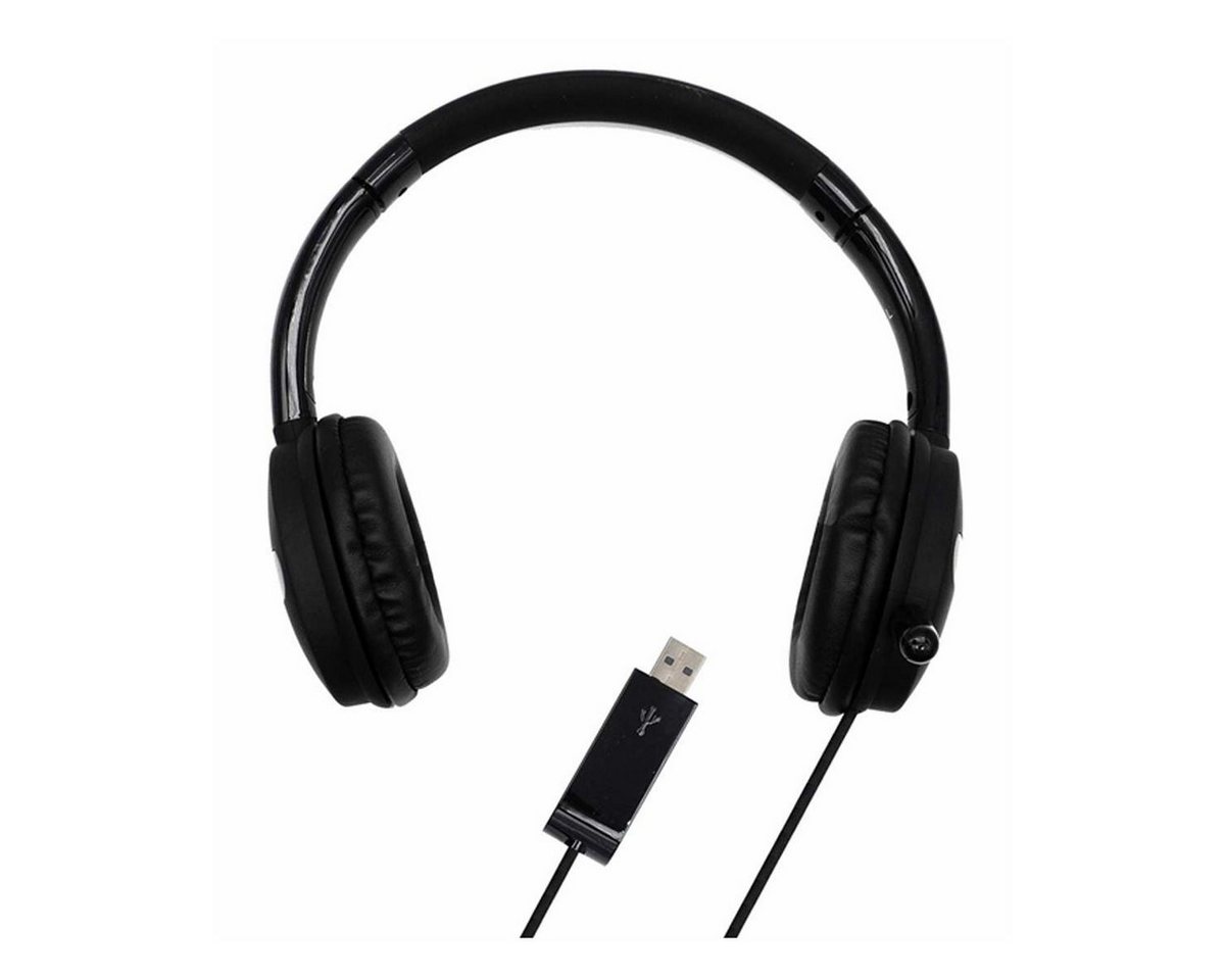 Vivanco Smartphone-Headset (On Ear Stereo Kopfhörer mit USB Anschluss, Weiches Kopfband für o) von Vivanco