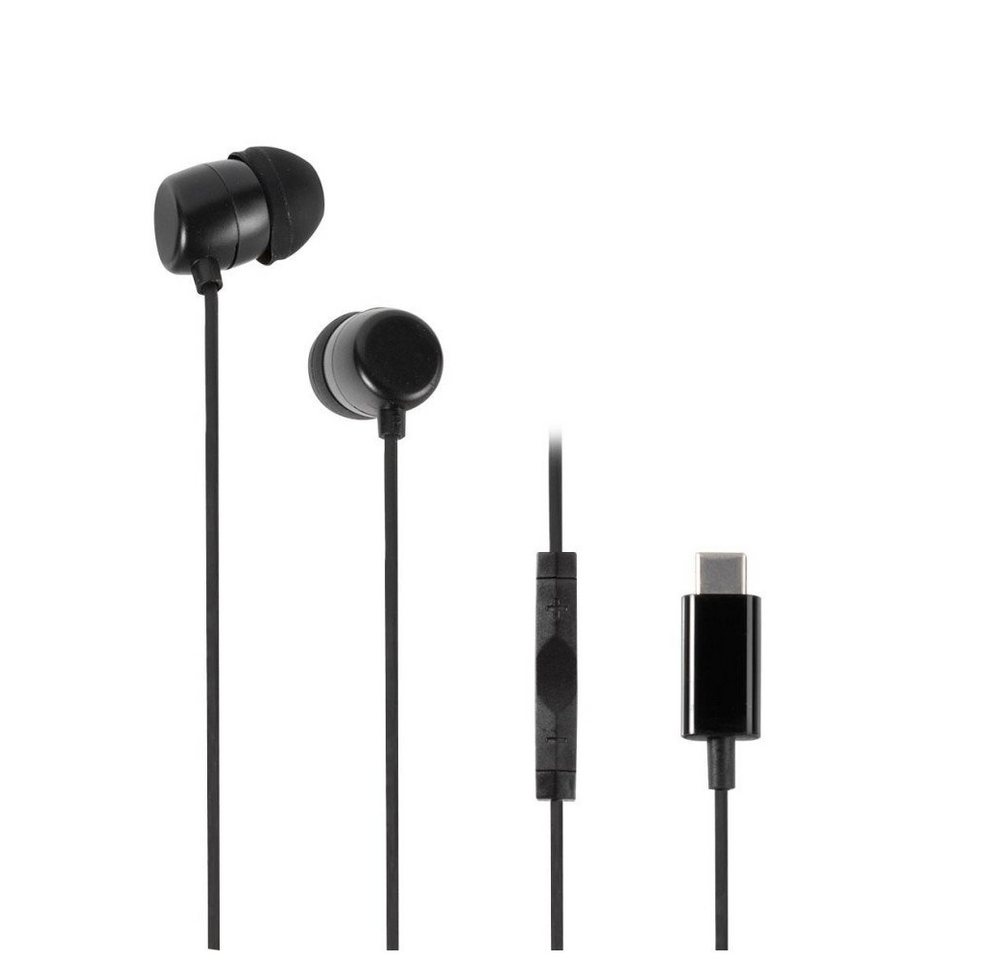 Vivanco Stereo Earbuds mit USB Type C Stecker Schwarz (61752) In-Ear-Kopfhörer von Vivanco