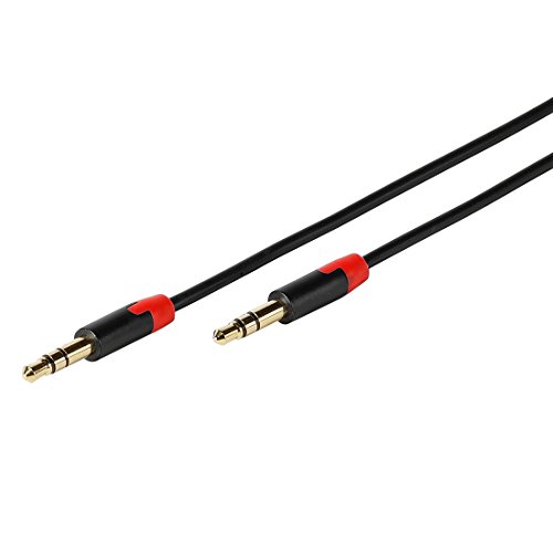Vivanco Stereo Klinkenkabel (Aux Kabel, Audio Kabel 3,5 mm Stecker auf 3,5 mm Stecker extra schlank, schmal, dünn für Smartphone, Tablet) von Vivanco