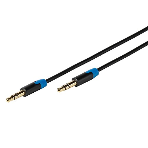 Vivanco Stereo Klinkenkabel (Aux Kabel, Audio Kabel 3,5 mm Stecker auf 3,5 mm Stecker extra schlank, schmal, dünn für Smartphone, Tablet) von Vivanco