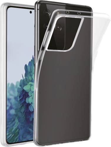 Vivanco Super Slim Backcover Samsung Galaxy S21 Ultra (5G) Transparent Sanddicht, Spritzwasserfest, von Vivanco