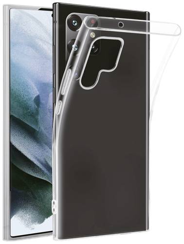Vivanco Super Slim Backcover Samsung Galaxy S22 Ultra Transparent Induktives Laden von Vivanco