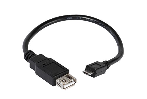 Vivanco T-CO OTG USB-Adapterkabel (0,2 m, Micro-USB auf USB, USB 2.0) schwarz von Vivanco