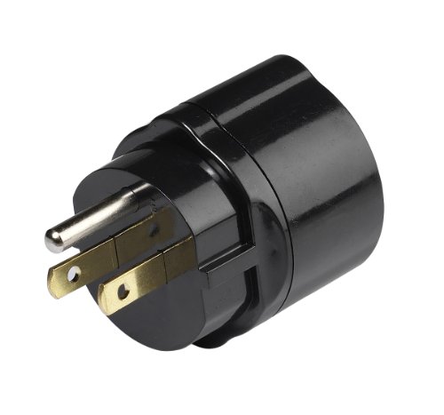 Vivanco TA D/USA Reisestecker Schuko Buchse (USA Stecker schwarz) von Vivanco