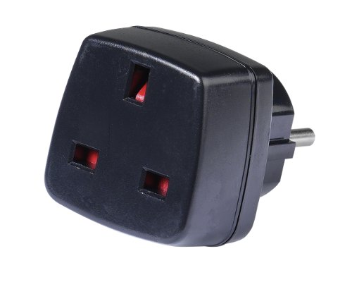 Vivanco TA GB/D Reisestecker Großbritanien Buchse (Schuko Stecker schwarz) von Vivanco