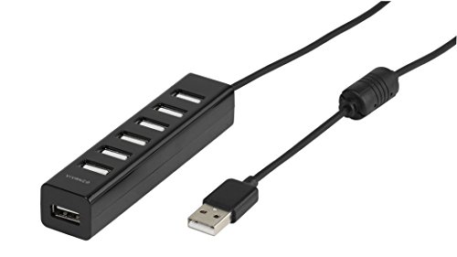 Vivanco USB 2.0 (7-port aktiv, inkl. Netzteil) schwarz von Vivanco