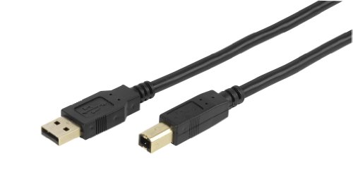 Vivanco USB 2.0 zertifiziertes Kabel mit Goldkontakten, USB A Stecker <-> USB B Stecker 3.0 m von Vivanco