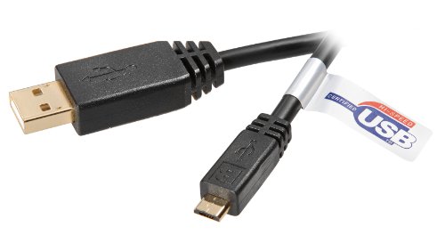 Vivanco USB 2.0 zertifiziertes Verbindungskabel, USB A <-> micro USB B, 1,0m von Vivanco