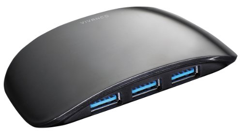 Vivanco USB 3.0 HUB (4-Port aktiv, inkl. Netzteil) schwarz von Vivanco