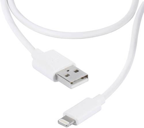 Vivanco USB-Kabel USB 2.0 USB-A Stecker, Apple Lightning Stecker 2.00m Weiß 36300 von Vivanco