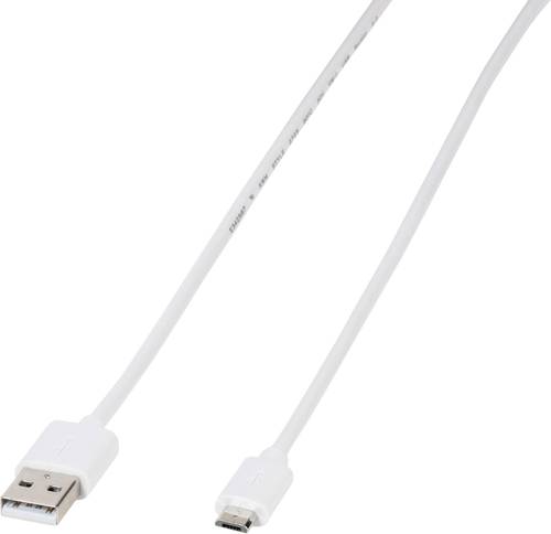 Vivanco USB-Kabel USB 2.0 USB-A Stecker, USB-Micro-B Stecker 1.00m Weiß 39451 von Vivanco