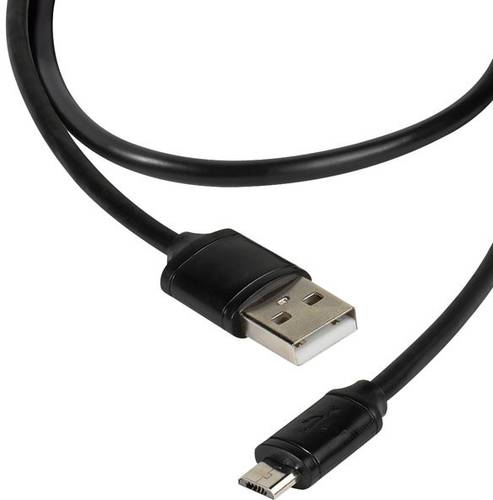 Vivanco USB-Kabel USB 2.0 USB-A Stecker, USB-Micro-B Stecker 1.20m Schwarz 36251 von Vivanco