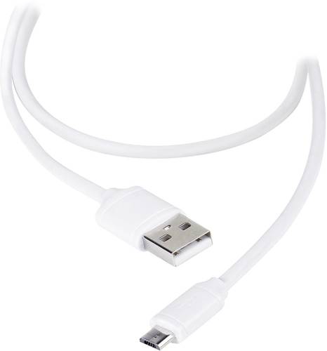 Vivanco USB-Kabel USB 2.0 USB-A Stecker, USB-Micro-B Stecker 1.20m Weiß 36252 von Vivanco