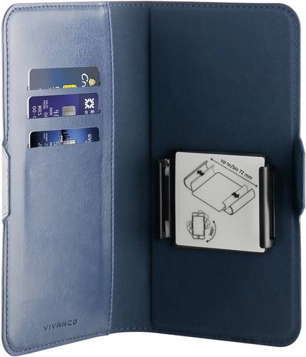 Vivanco Universal Booklet Universal Universal Blau Handy Flip Case, Spritzwassergeschützt, Staubdic Vivanco Universal Booklet Universal Universal Blau Handy Flip Case, Spritzwassergeschützt, Staubdic von Vivanco