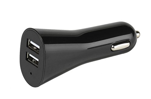 Vivanco Universal doppel Kfz Ladegerät mit 2X USB-Anschluss, Funktionsleuchte für Tablet/Smartphone schwarz von Vivanco