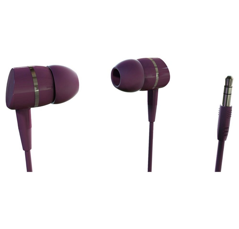 Vivanco Vivanco SOLIDSOUND BERRY In Ear Kopfhörer kabelgebunden Beere Kopfhörer von Vivanco