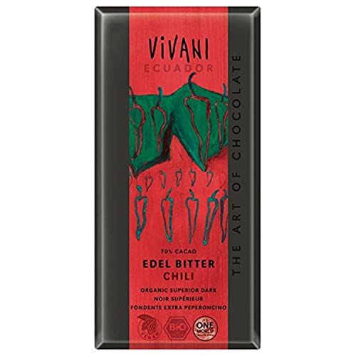 Vivani Edel Bitter mit Chilli 70% Kakao, 100 g von Vivani