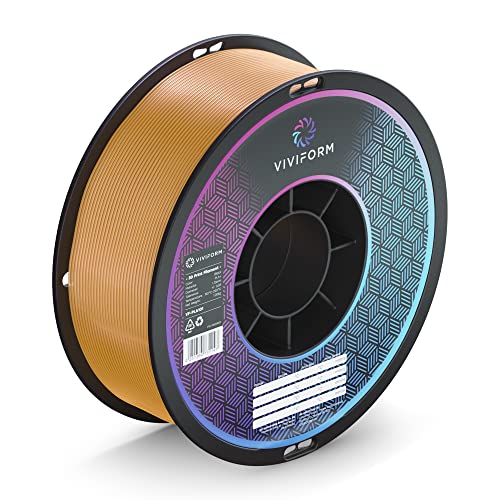 Viviform PLA Filament für 3D Drucker | 1kg Rolle | ∅1,75mm +/- 0,03mm | Orange Transparent, VF-PLA203 von Viviform