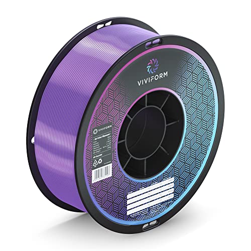 Viviform silk PLA Filament für 3D Drucker | 1kg Rolle | ∅1,75mm +/- 0,03mm | Lila, VF-PLA409, 1 Kg von Viviform