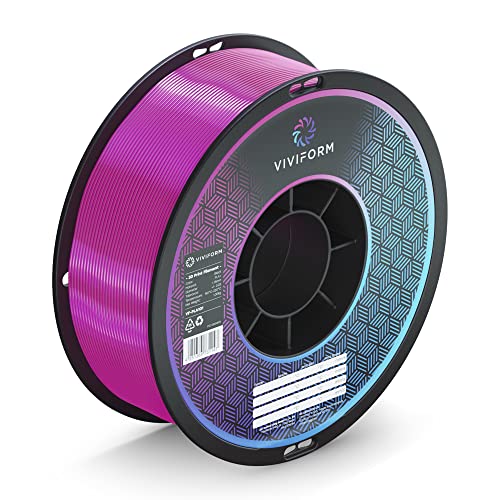 Viviform silk PLA Filament für 3D Drucker | 1kg Rolle | ∅1,75mm +/- 0,03mm | Violett, VF-PLA404, 1 Kg von Viviform