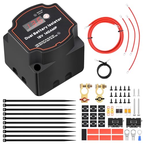 Trennrelais 12v Komplettset, 120V 140A Manueller & Automatischer Modi Batterie Trennrelais mit 2m Kabel, Trennrelais 12v Zweitbatterie für KFZ Wohnmobilen LKW SUV RV ATV Trennrelais 12v Komplettset, 120V 140A Manueller & Automatischer Modi Batterie Trennrelais mit 2m Kabel, Trennrelais 12v Zweitbatterie für KFZ Wohnmobilen LKW SUV RV ATV von Viviheyday