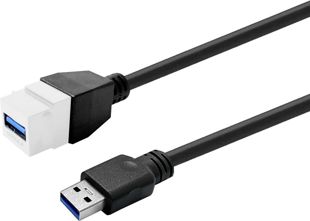 VivoLink Keystone White USB3.0 A-Female to A-Male (PROKEYUSB3AFM1W) von VivoLink