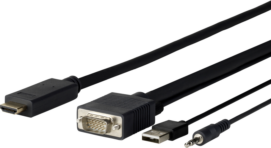 VivoLink Pro - HDMI-Kabel - HDMI männlich zu USB, HD-15 (VGA), Stereo Mini-Klinkenstecker männlich - 1 m von VivoLink